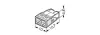 Wago Клемма 2273-242 для распред.коробок на 2 провода сечением 0,5-2,5 мм2 (с пастой,100 шт./уп.)