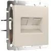 Werkel айвори матовый Розетка двойная Ethernet RJ-45 W1181162 (фото 2)