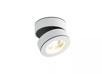 Donolux LED Sun св-к накладной поворотный, 25Вт, D120хH80мм, 1772Лм, 36°, 3000К, IP20, Ra >90 белый RAL9003,блок питания в комплекте