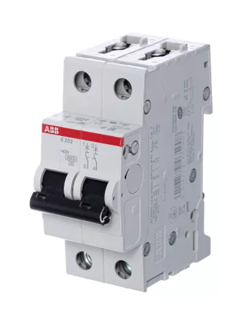 Автоматический выключатель ABB S200, 2 полюса, 25A, тип C, 6kA