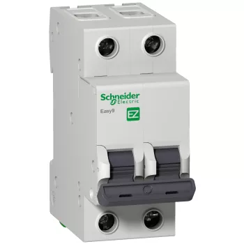 Автоматический выключатель Schneider Electric Easy9, 2 полюса, 6A, тип C, 4,5kA