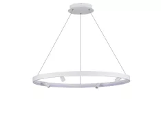 Donolux Aura Spot подвесной Led св-к, AC220-240В, 40Вт, 2200Lm, 3000K, D800xH1500мм, споты 4х3Вт, Ra>80, габариты профиля W13хH35мм, 45°, IP20, белый