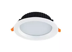 Donolux LED Ritm cветильник встраиваемый, 15W, 1400Lm,3000К, D180xH58мм,  IP44, 120°, Ra>80, монтаж. D155мм, корпус белый+источник питания.