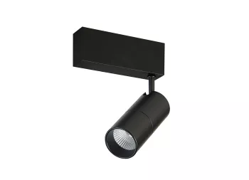 Donolux Heck LED светильник для магнитного шинопровода. DC24В 15W, 4000К, 929 lm, черный, 36°, L130 мм, D54 мм, H145 мм, IP20