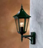 Kolarz Garden Light Светильник уличный настенный Esagonale E27 1x 23W Dulux EL, черно-коричнего-зол металл, IP44