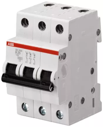 Автоматический выключатель Abb SH200, 3 полюса, 25А, тип B, 6kA