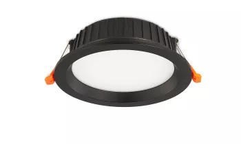 Donolux LED Ritm cветильник встраиваемый, 15W, 1425Lm,4000К, D180xH58мм,  IP44, 120°, Ra>80, монтаж. D155мм, корпус черный +источник питания.