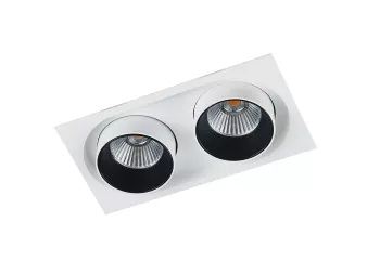 Donolux LED Periscope св-к встраиваемый,30Вт, L185хW98хH98мм, 2200Лм, 38°, 3000К, IP20, Ra >90, белый/черный,блок питания в комплекте