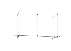 Donolux Magnet Modular System «CODE 1.2», L2000хL1000x2хH95-3000 мм (высота регулируется), DC24V, подвесное основание для модульных светильников, черный, блок питания в комплект не входит