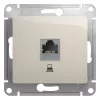 Розетка компьютерная RJ45 кат.5е, молочный, Systeme Electric, серия Glossa (фото 2)