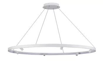 Donolux Aura Spot подвесной Led св-к, AC220-240В, 52Вт, 2860Lm, 3000K, D1200xH1500мм, споты 6х3Вт, Ra>80, габариты профиля W13хH35мм, 45°, IP20, белый