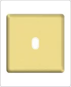 Кнопка звонка одноклавишная (1н.о.) Fede, на клеммах, bright gold/бежевый