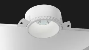 Donolux Click-Click Светильник встраиваемый, MR16, LED, GU10, IP20, Матовый белый (RAL9003), D85, H55 мм. Монтаж. D85мм, без лампы