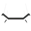 Donolux подвесной светодиодный светильник, 28,8 Ватт, 1980Lm, 4000К, IP20, 490х835мм, H73мм, RAL9005 (мат.черный) (фото 1)