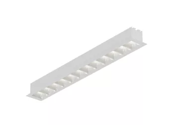 Donolux LED Eye св-к встраиваемый, 12W, 335,2х48мм, H36мм, 925Lm, 48°, 3000К, IP20, корпус белый, белые модули, блок питания AC/DC 24V в комплекте