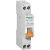 Автоматический выключатель дифференциального тока (АВДТ) Schneider Electric Domovoy, 16A, 30mA, тип AC, кривая отключения C, 2 полюса, 4,5kA, электронного типа, ширина 1 модуль DIN (фото 1)