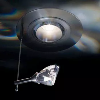 Swarovski CRYSTAL MOVE FLAME Светильник встраиваемый 1x50W, GY6.35, 12 V, Ø 90, H 150 mm, серебрист