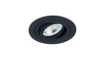 Donolux LED Basis св-к встраиваемый, поворотный круглый, GU10, D92хH54мм, IP20, черный, без лампы