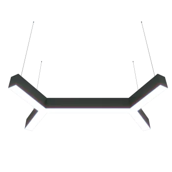 Donolux подвесной светодиодный светильник, 28,8 Ватт, 1980Lm, 4000К, IP20, 490х835мм, H73мм, RAL9005 (мат.черный)