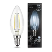 Лампа Gauss Filament Свеча 5W 450lm 4100К Е14 LED 220V