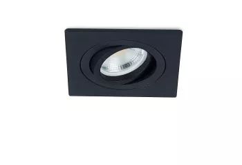 Donolux LED Basis св-к встраиваемый, поворотный квадрат, GU10, L92хW92xH60мм, IP20, черный, без лампы