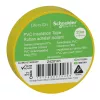 Изолента ПВХ, ширина 19 мм, длина 20 метров, толщина 0,13 мм, жёлтая, Schneider Electric (фото 1)