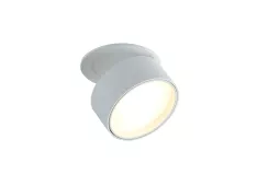 Donolux LED Bloom св-к встраиваемый поворотный, 12Вт, D85хH36мм, 759Лм, 120°, 3000К, IP20, Ra >90 белый RAL9003,блок питания в комплекте