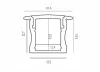 Встраиваемый алюминиевый профиль 23х14,5х2000 мм. Цвет: Анодированное серебо (фото 2)