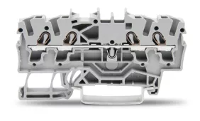 Клемма 4-х проводная проходная 2.5мм на DIN рейку 2002-1201 WAGO