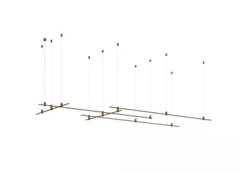 Donolux Magnet Modular System «CODE 1.2», L2000x3xL1000х2хH95-3000 мм (высота регулируется), DC24V, подвесное основание для модульных светильников, темная бронза, блок питания в комплект не входит